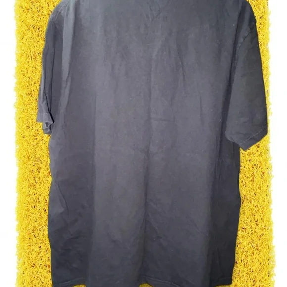 Majestic Black Logo Tee with Red & Blue Accent - Picture 3 of 3